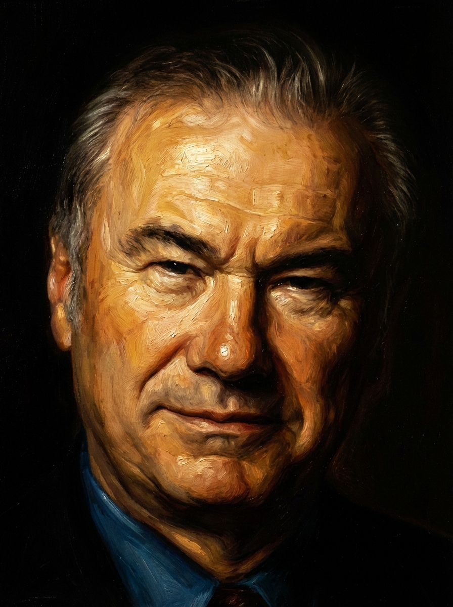 Prof. David Teece in the style of Caravaggio